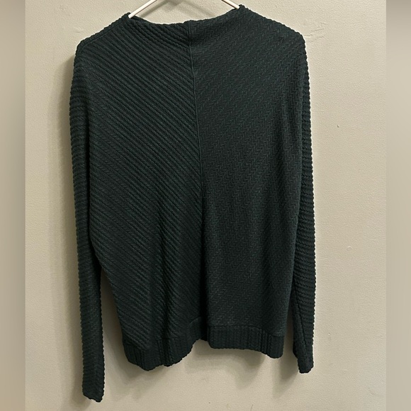 Green funnel neck, dolman sweater - Picture 2 of 3